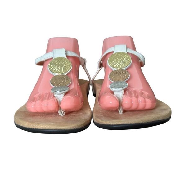VIONIC Lizbeth T-Strap White Sandals Size 9 - Picture 6 of 10